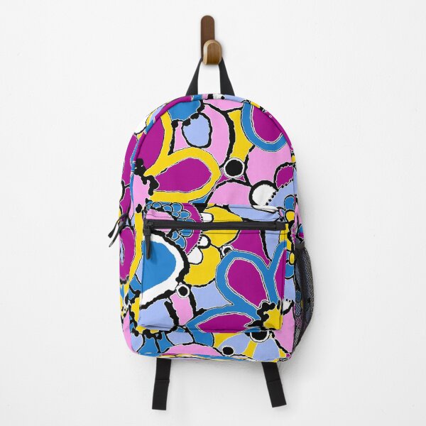 Item preview, Blue Pink Yellow Floral Print designed and sold by Clare Wuellner.