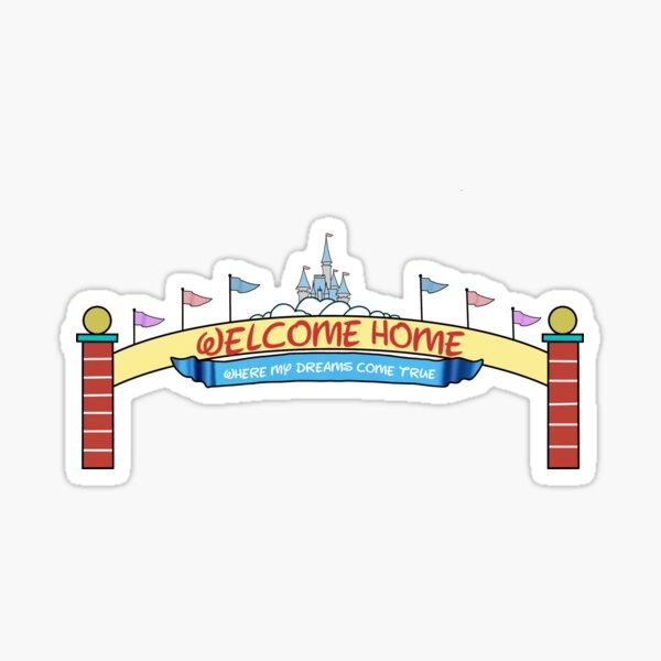 Welcome Home Sign Sticker