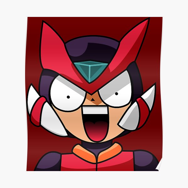 Mega Man Zero Manga Face Poster By Turpinator Redbubble Mega Man Zero Manga Face Poster By Turpinator Redbubble