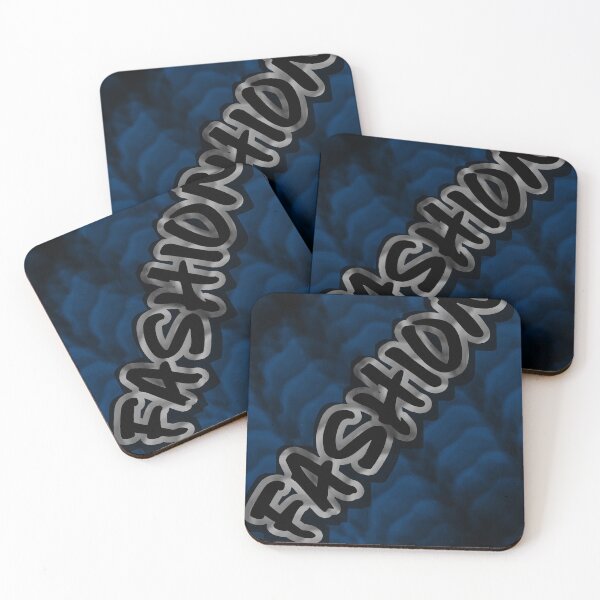 Item preview, FASHION TYPOGRAPHY ON BLUE KNIT MINIMALIST POP ART DESIGN BY JANE HOLLOWAY designed and sold by Jane Holloway.