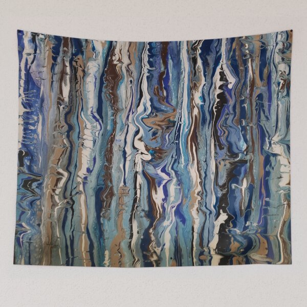 Item preview, Stripes Abstract Paint Pour designed and sold by LivingArtBrenda.