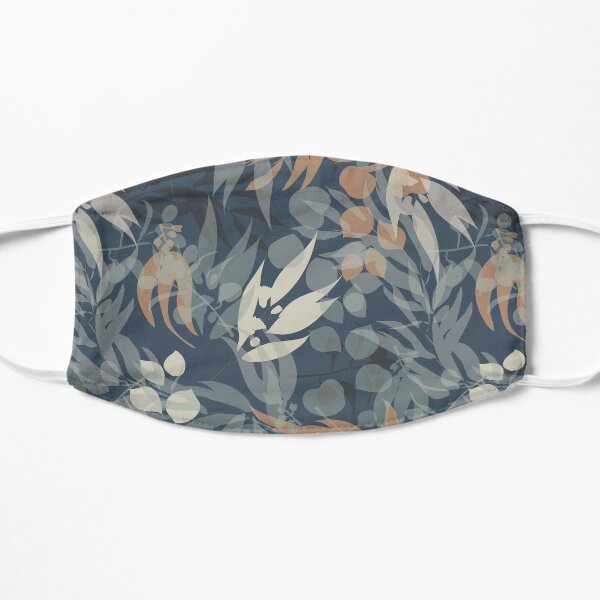 Aussie Bush Cyanotype Dawn Flat Mask