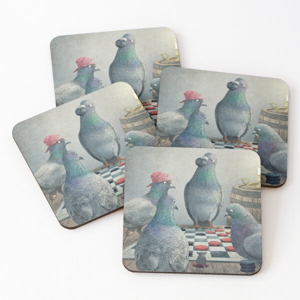 Item preview, Checker Playing Pirate Pigeons  designed and sold by TerryFan.