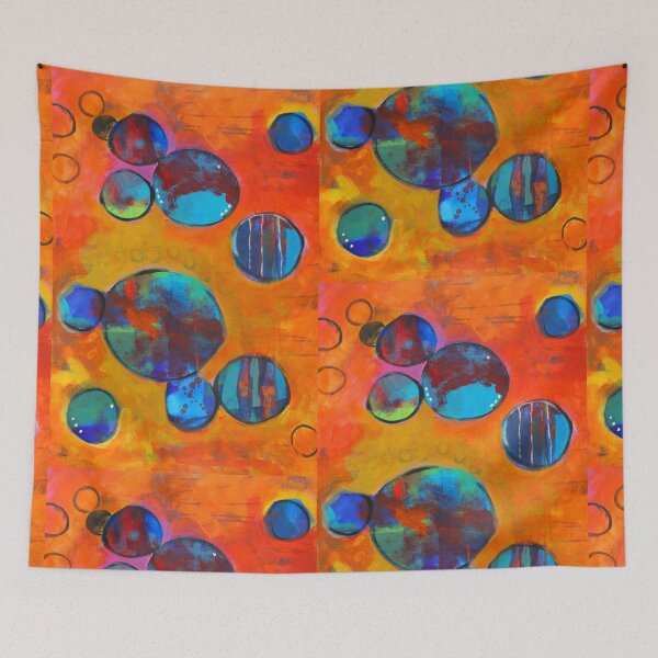 Item preview, Floating Planets Colorful Hand Painted Circles designed and sold by NancyMerkle.