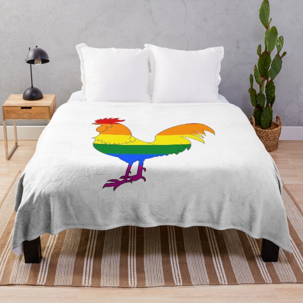 Item preview, Rooster outline with gay pride flag colors full designed and sold by DcmBaby.