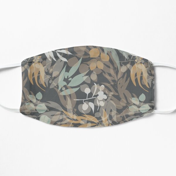 Aussie Bush Cyanotype Twilight Flat Mask