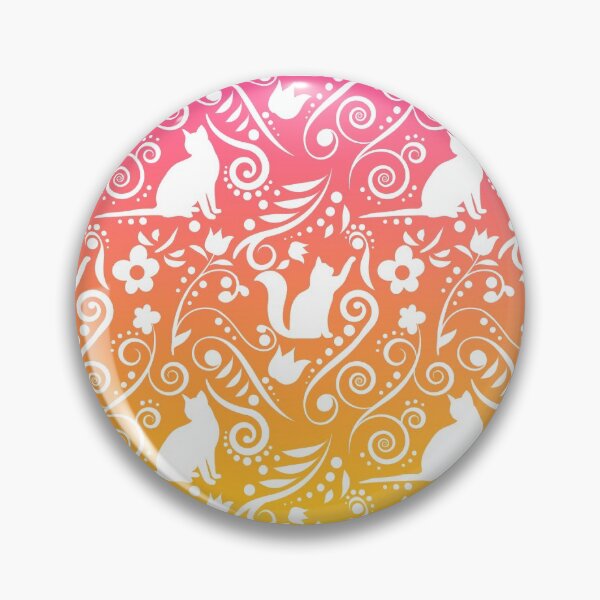 Item preview, Cat and Flowers - Mango Peach Smoothie designed and sold by CreativityRoams.