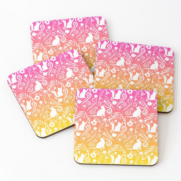 Item preview, Cat and Flowers - Mango Peach Smoothie designed and sold by CreativityRoams.