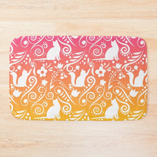 Item preview, Cat and Flowers - Mango Peach Smoothie designed and sold by CreativityRoams.