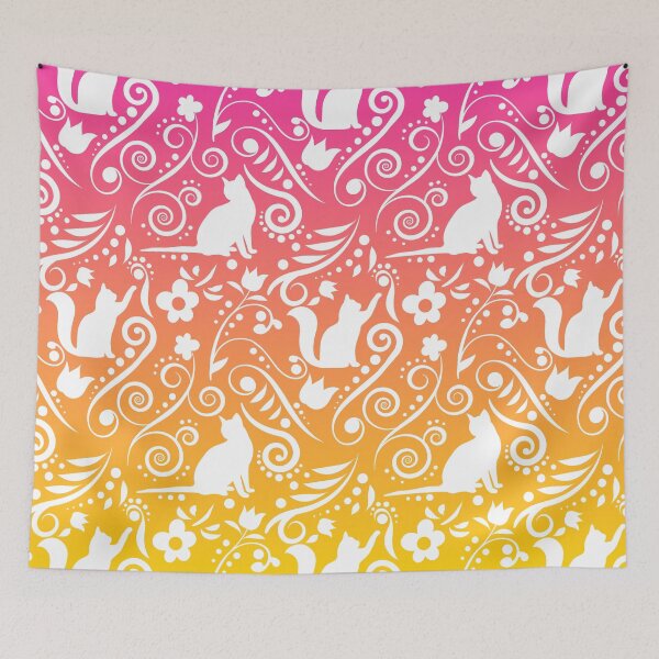 Item preview, Cat and Flowers - Mango Peach Smoothie designed and sold by CreativityRoams.