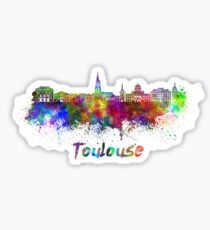 Toulouse skyline in watercolor Sticker