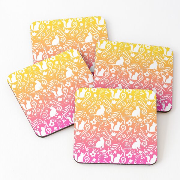 Item preview, Cat and Flowers - Mango Peach Smoothie RS designed and sold by CreativityRoams.