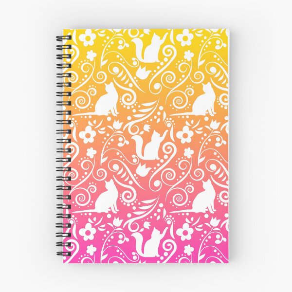 Item preview, Cat and Flowers - Mango Peach Smoothie RS designed and sold by CreativityRoams.