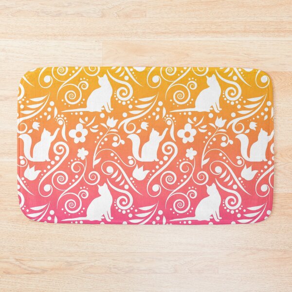 Item preview, Cat and Flowers - Mango Peach Smoothie RS designed and sold by CreativityRoams.