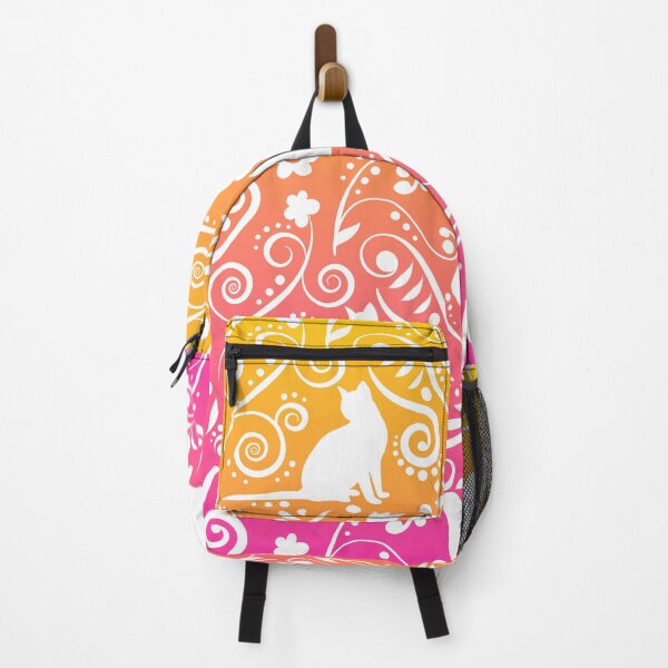 Item preview, Cat and Flowers - Mango Peach Smoothie RS designed and sold by CreativityRoams.