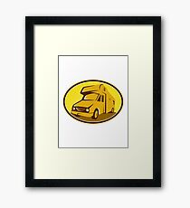 Camper Van Mobile Home Retro Framed Print