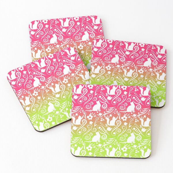 Item preview, Cat and Flowers - Grapefruit & Lime (Citrus Lover Collection) designed and sold by CreativityRoams.