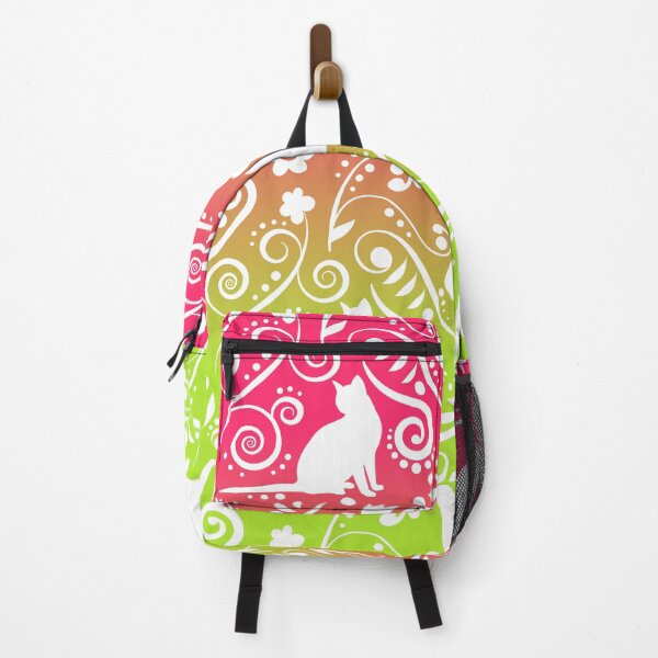 Item preview, Cat and Flowers - Grapefruit & Lime (Citrus Lover Collection) designed and sold by CreativityRoams.