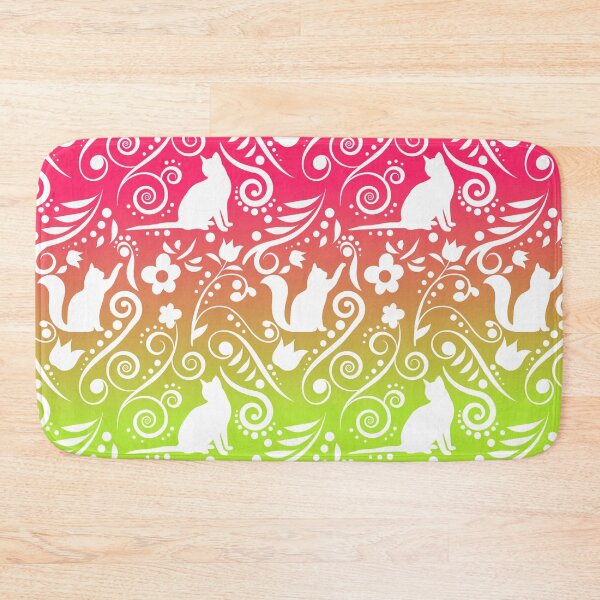 Item preview, Cat and Flowers - Grapefruit & Lime (Citrus Lover Collection) designed and sold by CreativityRoams.