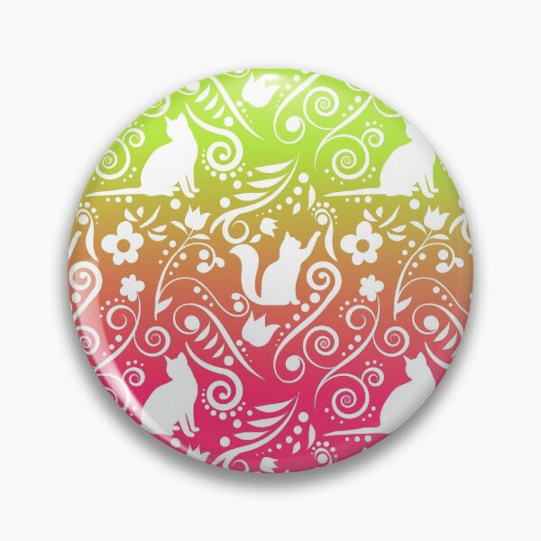 Item preview, Cat and Flowers - Grapefruit & Lime RS (Citrus Lover Collection) designed and sold by CreativityRoams.