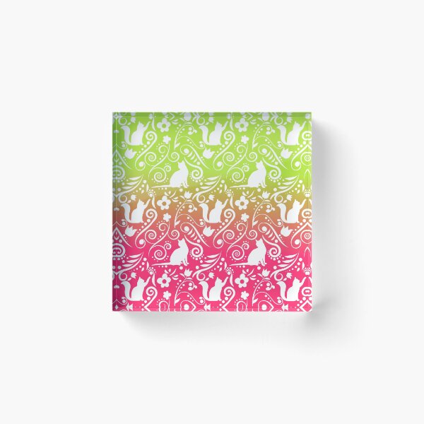 Item preview, Cat and Flowers - Grapefruit & Lime RS (Citrus Lover Collection) designed and sold by CreativityRoams.