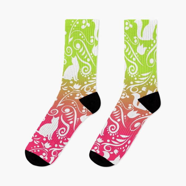 Item preview, Cat and Flowers - Grapefruit & Lime RS (Citrus Lover Collection) designed and sold by CreativityRoams.