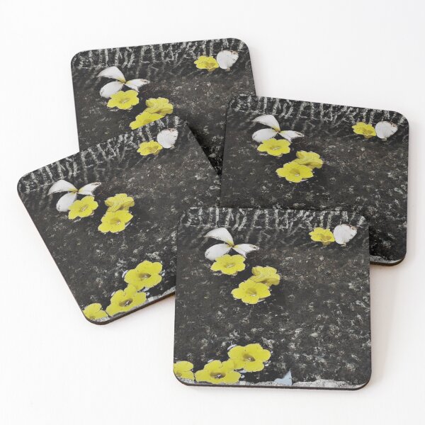 Item preview, Yellow flowers stone water basin in fairy garden designed and sold by PrakritiPrints.