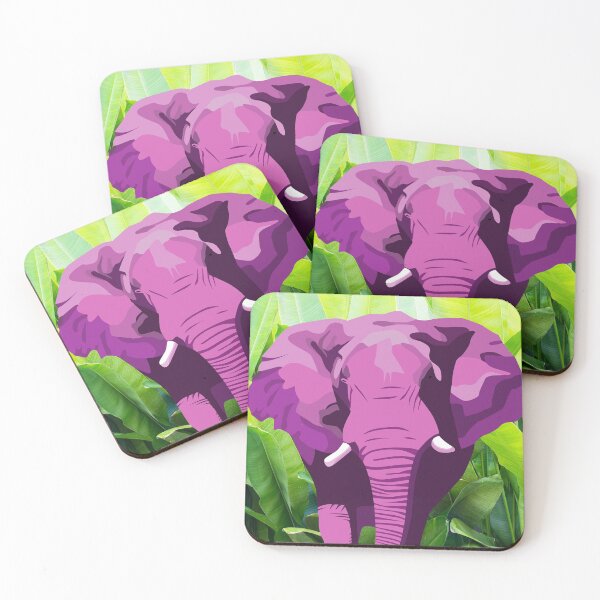 Item preview, Pink Elephant in the Jungle designed and sold by Eye on the Blueline.