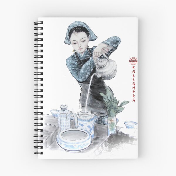 Item preview, China Art Print - Portrait of Young Chinese Woman Making Tea designed and sold by Kallandra.