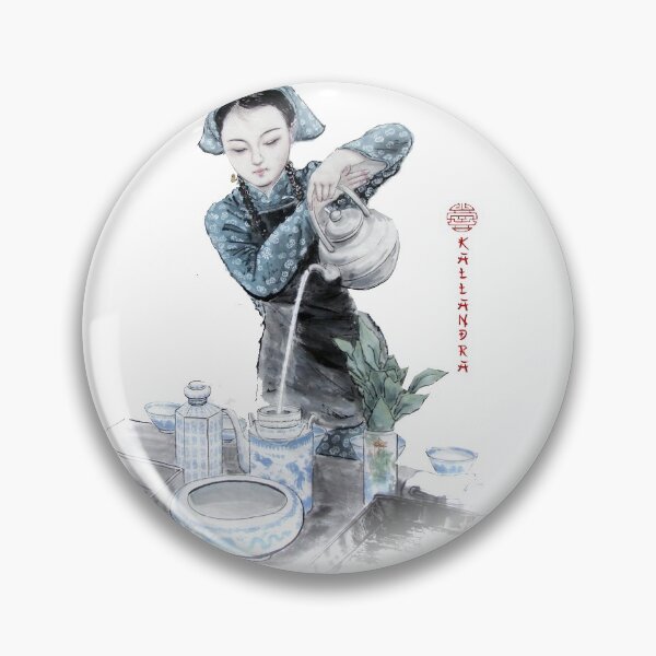 Item preview, China Art Print - Portrait of Young Chinese Woman Making Tea designed and sold by Kallandra.
