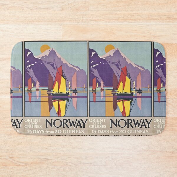 Artikelvorschau, Norway vintage travel poster entworfen und verkauft von stickart-marek.