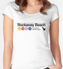 Rockaway Beach - Color Women's Fitted Scoop T-Shirt