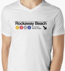 Camiseta para hombre de cuello en v Rockaway Beach - Color