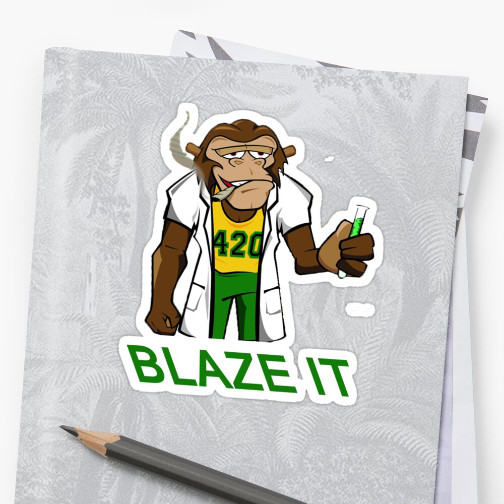 420 Blaze It Stickers By Earlofjosh Redbubble