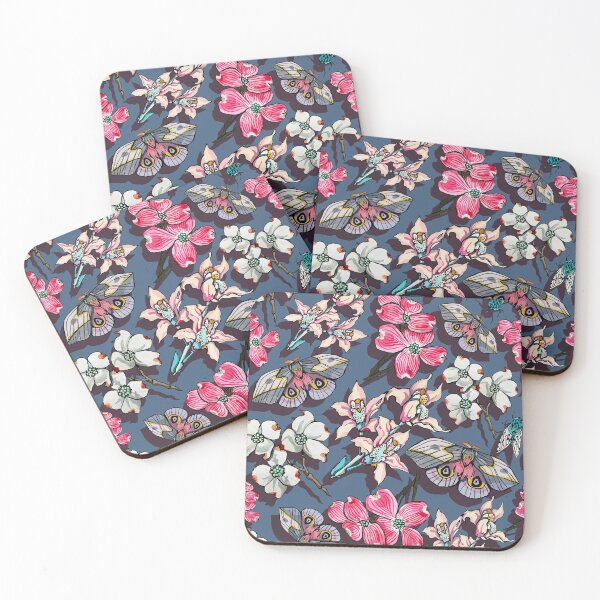 Item preview, orquídeas verde azulado y flores de cornejo designed and sold by ariellemorris.