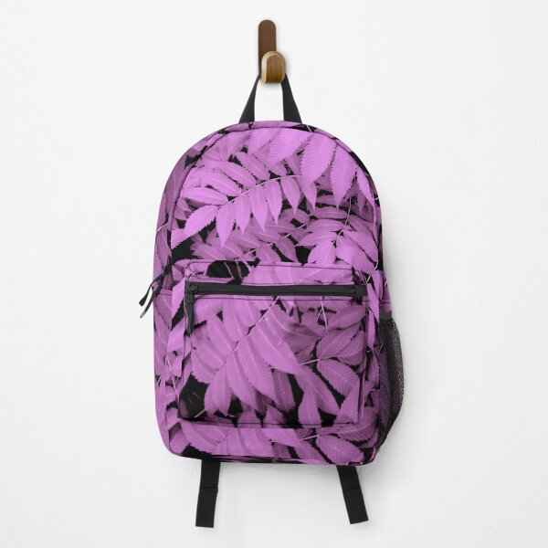 Item preview, Pink/Purple Fern Leaves Over Black Background designed and sold by rachelchxn.