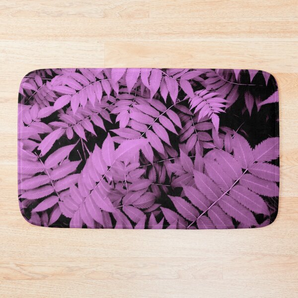 Item preview, Pink/Purple Fern Leaves Over Black Background designed and sold by rachelchxn.