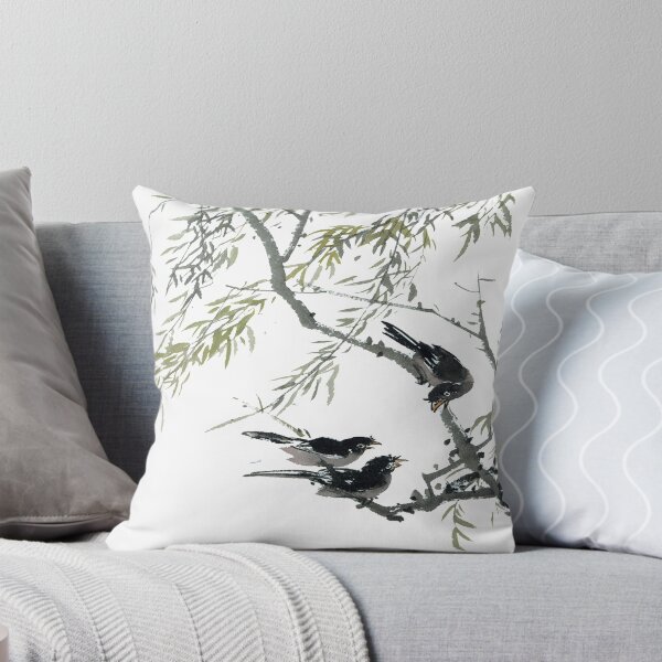 Item preview, Chinese ink painting - birds on bamboo branch designed and sold by Kallandra.
