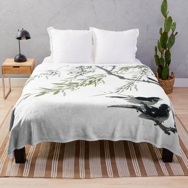 Item preview, Chinese ink painting - birds on bamboo branch designed and sold by Kallandra.