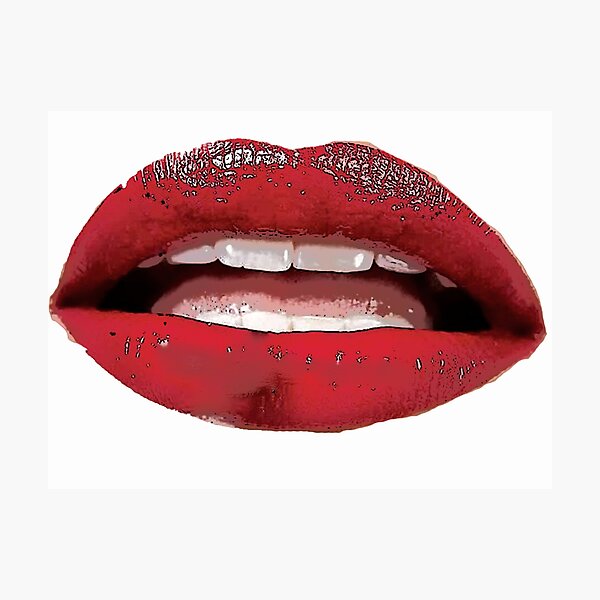 Red Lips Photographic Print