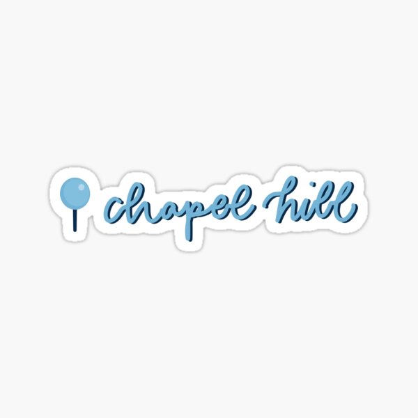 chapel hill map dot Sticker