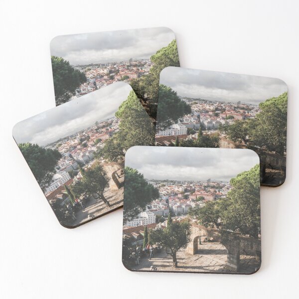 Item preview, red rooves, white houses, lisbon, portugal, skyline designed and sold by Rebecca Li.