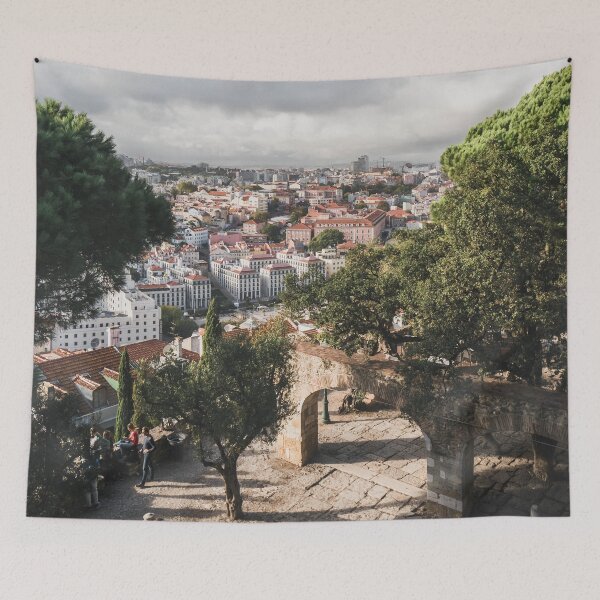 Item preview, red rooves, white houses, lisbon, portugal, skyline designed and sold by Rebecca Li.