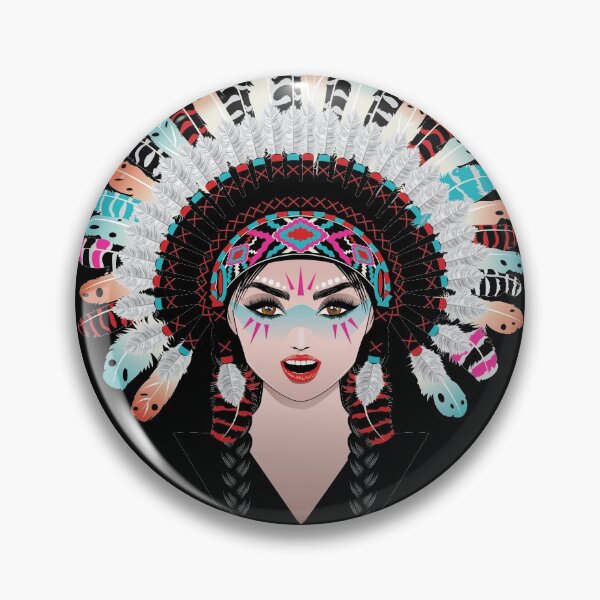Item preview, Tribal girl in war bonnet designed and sold by AnnArtshock.