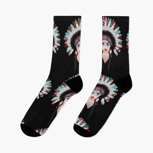 Item preview, Tribal girl in war bonnet designed and sold by AnnArtshock.