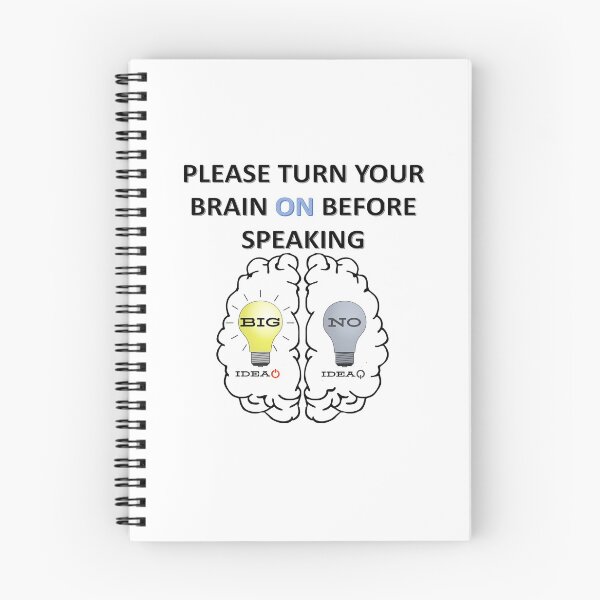 Item preview, PLEASE TURN YOUR BRAIN ON BEFORE SPEAKING designed and sold by Cool-Cat-POD.
