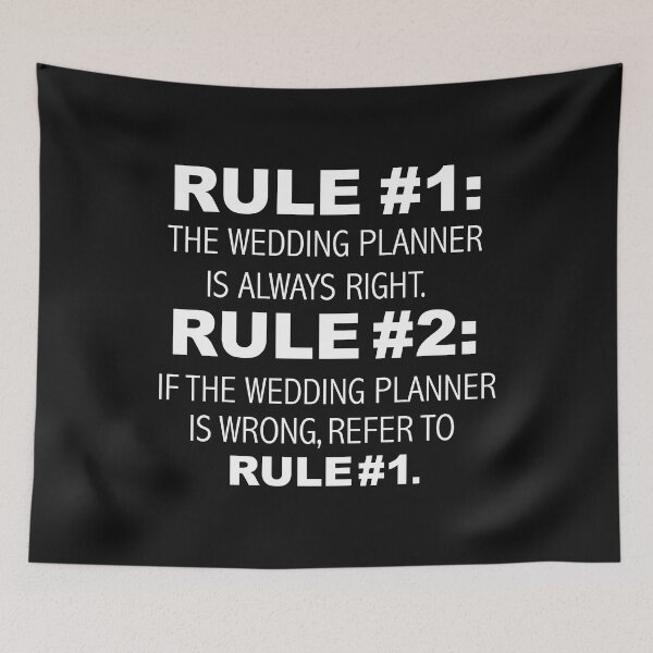 Item preview, Rules Wedding Planner is always right designed and sold by losttribe.