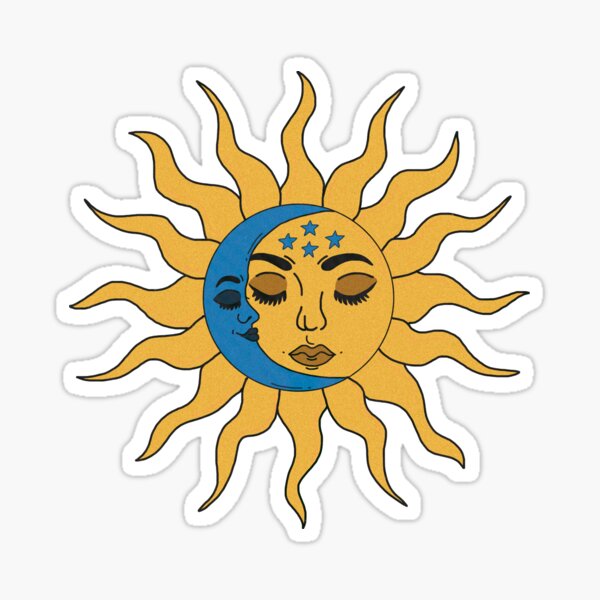 Sun And Moon Stickers for Sale