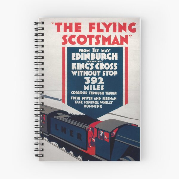 Item preview, The Flyin Scotsman vintage travel poster designed and sold by stickart-marek.