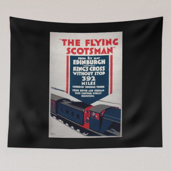 Item preview, The Flyin Scotsman vintage travel poster designed and sold by stickart-marek.